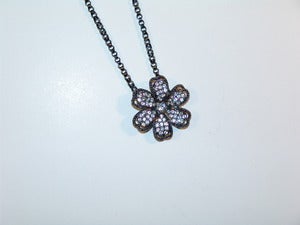 Image of Chic Jeweled Flower Necklace