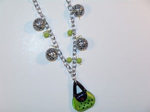 Image of Lime Purse And Print Necklace