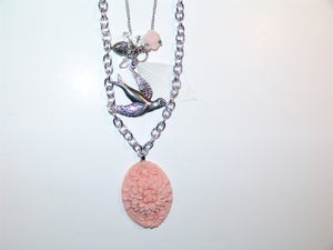 Image of Feather Floral Necklace