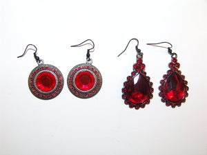 Image of Red Jewel Earrings