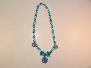 Image of Blue Rosette Pearl Necklace