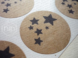 Image of stickers #kraft# nuée d'étoiles