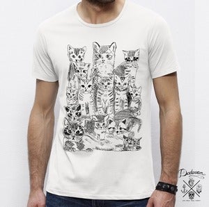 Image of T-shirt homme blanc Pussycats