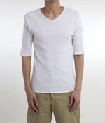 Image of V-Neck Quarter Length T-Shirt