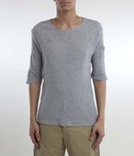 Image of Crew Neck Quarter Length T-Shirt