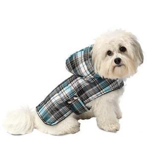 Image of Alberta Quilted Dog Parka - Blue Plaid