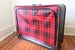 Image of Large Vintage Plaid Suitcase