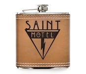 Image of 6oz Leather Saint Motel Flask