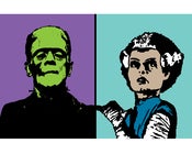 Image of frankenstein and his bride paintings