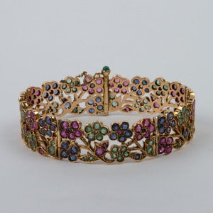Image of 1940’s 14K Rose Gold Floral Bracelet