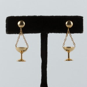 Image of 14k Gold Chalice Earrings
