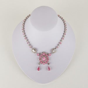 Image of 1950’s Rhinestone and Glass Necklace
