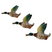 Image of Vintage Wall Hanging Ceramic Flying Ducks