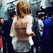 Image of Pepa Organza Sheer Top with Collar