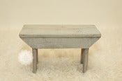 Image of Whitewash Bench -Real Wood - Newborn Toddler Prop - NEW