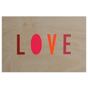 Image of 'LOVE' screenprint on ply