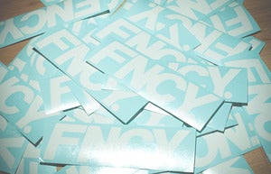 Image of "FNCY" WHITE DECAL 