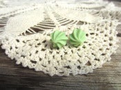 Image of Mint Meringue Puff Earrings