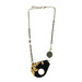 Image of Purple baroque asymmetric semi circle necklace 