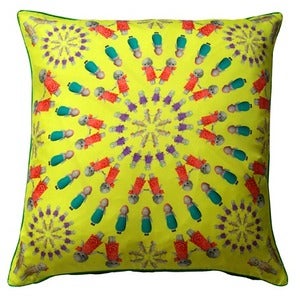 Image of Penny Kaleidoscope Silk Cotton Cushion