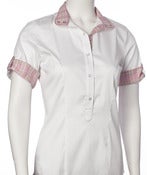 Image of *NEW* "POLO" SHOW SHIRT - Pink Plaid - Stretch Two-In-One Show Shirt!