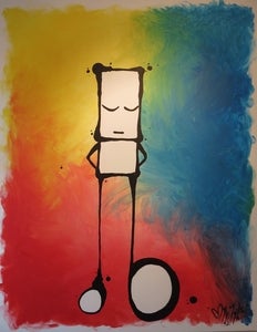 Image of "Lost" acrylic on canvas by MyDogSighs