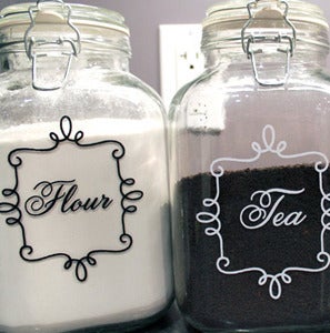 Image of Vinyl Labels for Kitchen Jars & Canister