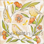 Image of happy family, an original painting