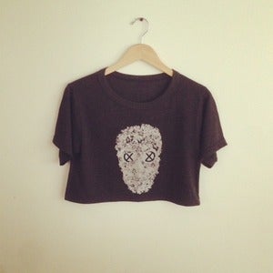 Image of Reincarnation Skull Crop Top (Vintage Black)