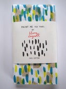 Image of *Limited Edition* Paint Me tea towel in taupe/blue/turquoise/yellow