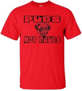 Image of PUGS NOT DRUGS T-SHIRT