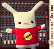 Image of "Shelbun" Flat Bonnie the Bunny Plush (Classic 12") Bunzinga Edition