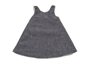 Image of Blue Linen Pinafore