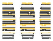 Image of 3 YELLOW SURFBOARDS