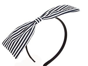 Image of Nautical Stripe 40s Hair Bow 