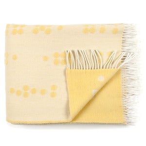Image of Wool throw, Dot yellow