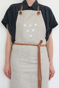 Image of Apron- Flax linen with leather straps