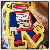 Image of die-cut robot sticker #02