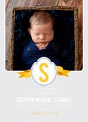 Image of Peahead Prints: Simply Stated Birth Announcement Template 6