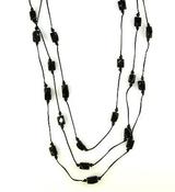 Image of Superlong Black Necklace - Human Trafficking - India