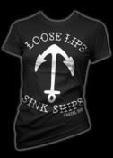 Image of Loose Lips Sink Ships Girls T-Shirt Style # 3197