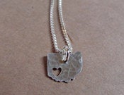 Image of  Tiny Ohio State Necklace (sterling silver)