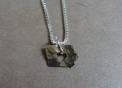 Image of  Tiny Iowa State Necklace (sterling silver)