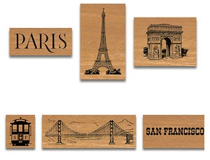 Image of City Rubber Stamp Set (in tin)
