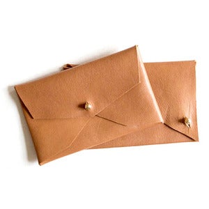 Image of SOFT CARD CASE -BROWN LEATHER