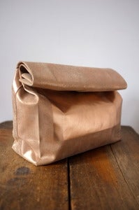 Image of ADAÏSM duotone metalic leather paper bag