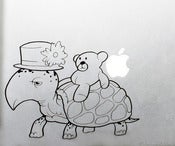 Image of Turtle and a Teddy Bear Vinyl Decal