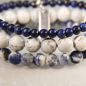 Image of N E W    S T A C K S!  Set of 3 bracelets to stack with your other JK pieces - Lapis