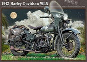 Image of Harley_Davidson_WLA_despatch_rider_WW2_motorcycle_poster