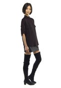Image of wingback blouse [ black ]